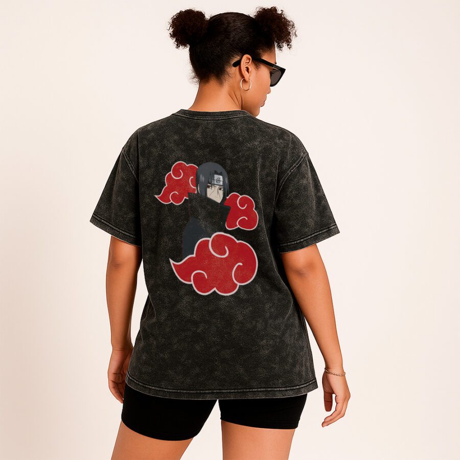 Remera Acid Wash Itachi - naruto