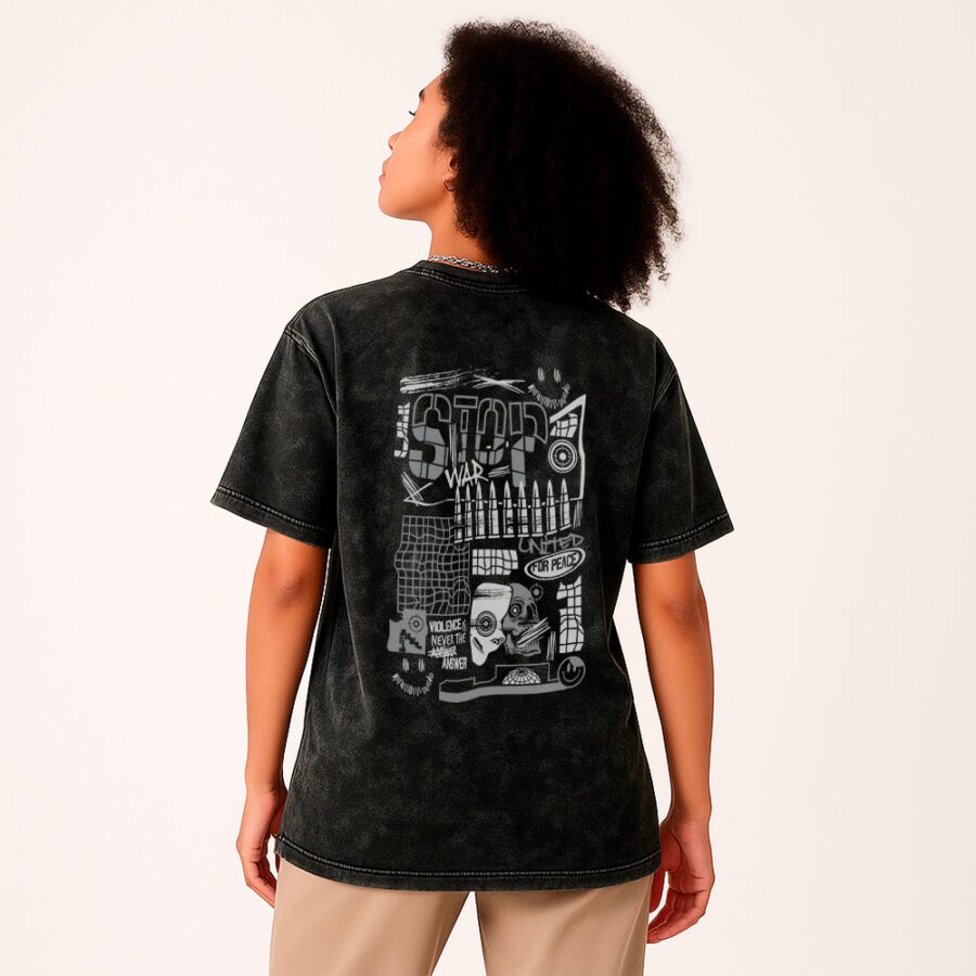 Remera Acid Wash de Stop war