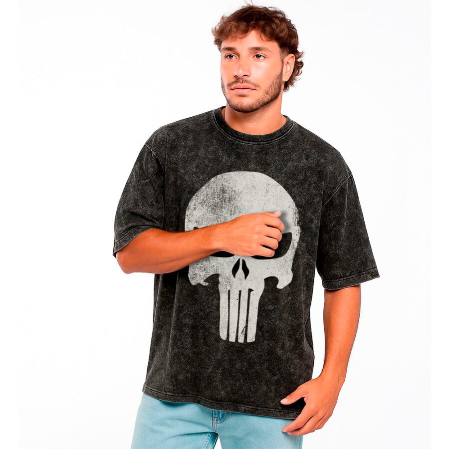 Remera Acid Wash de Punisher