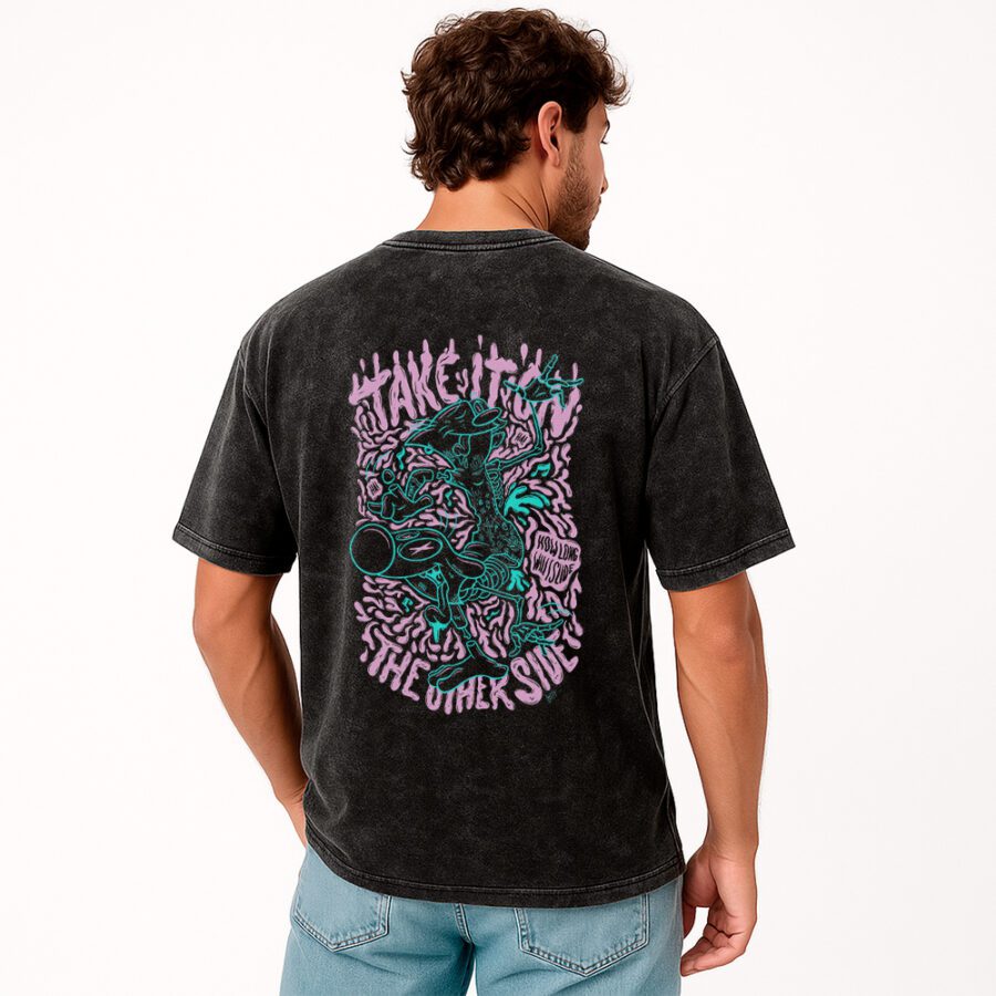 Remera Acid Wash de How Long will I side